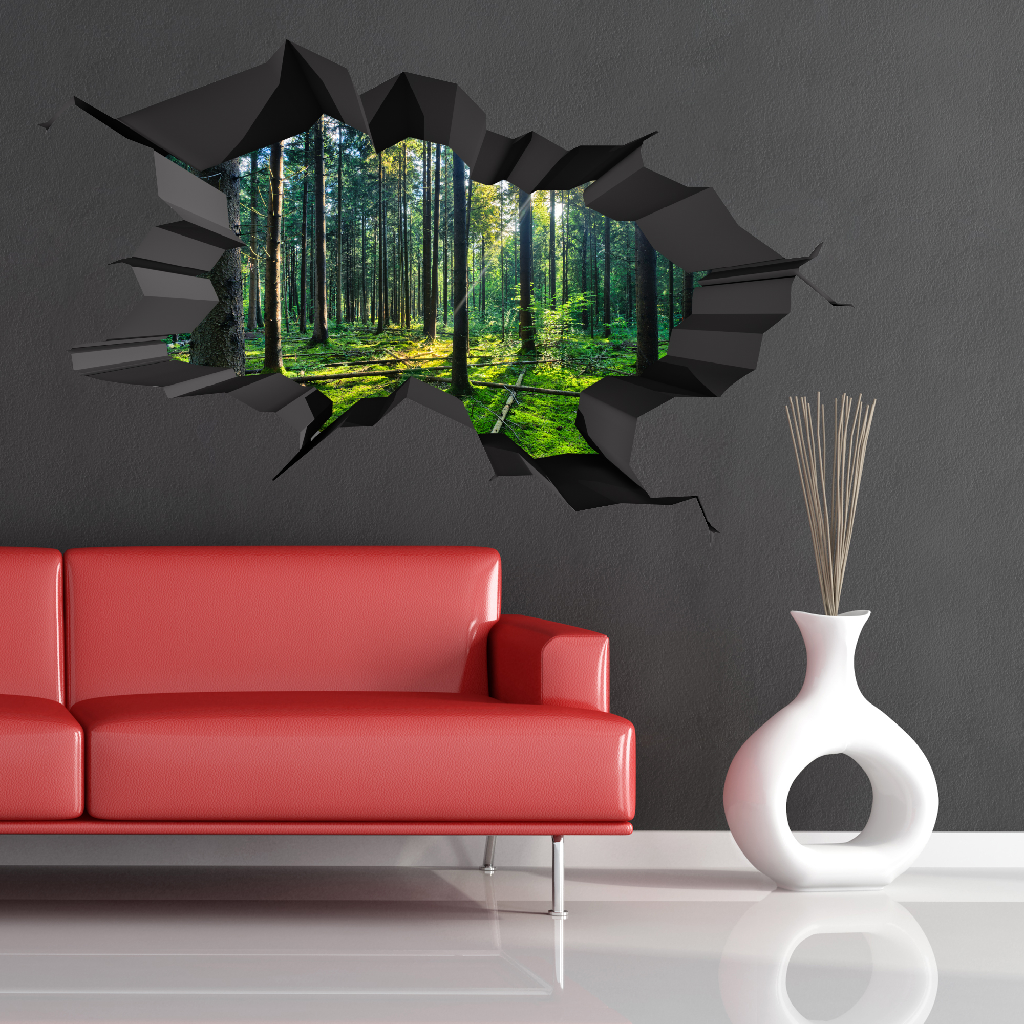 FULL COLOUR WOODS FOREST TREES JUNGLE CRACKED 3D WALL ART STICKER ... for 3d Wall Graphic Design
193tgx FULL COLOUR WOODS FOREST TREES JUNGLE CRACKED 3D WALL ART STICKER ... for 3d Wall Graphic Design
193tgx